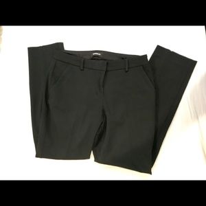 Express Pitch Black Mid Rise Ankle Columnist Pant